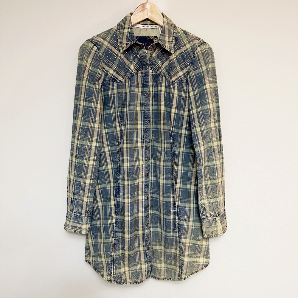 Guess | NWOT Studded Denim Shirt Dress